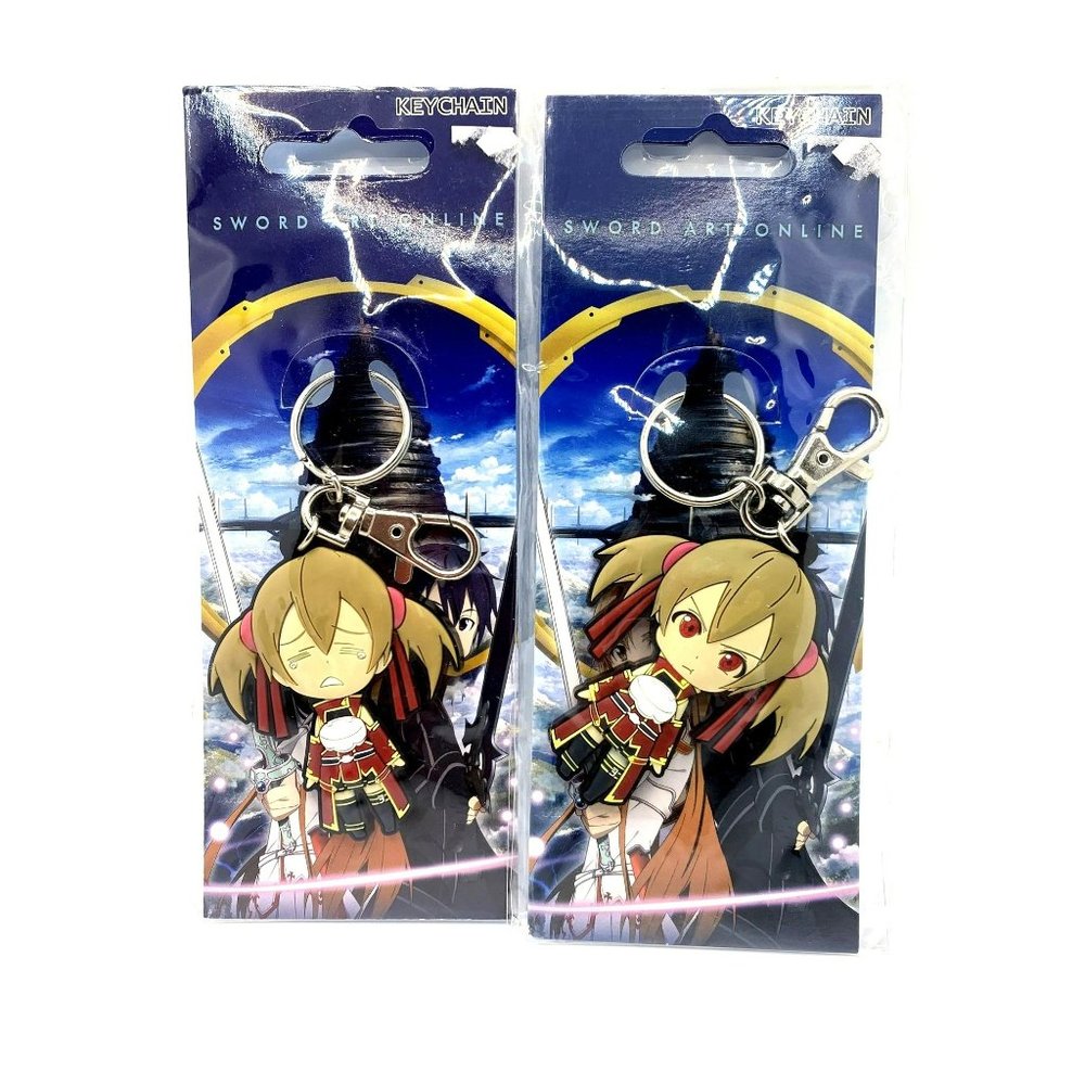 Sword Art Online Anime‎ Rubber Mascot Keychain Set of 2 Silica